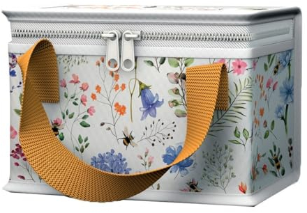 Puckator Cool Lunch Bag with The Nectar Meadows Design Made Out of Recycled Plastic Bottles - Insulated Lunch Bag for Women Men Children - Lunch Box Bag for Work & School - Beach Picnic Accessories
