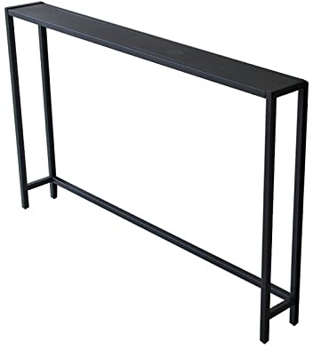 Slim Console Tische Tiefe 15 Cm, Hohe Sofa -seitentische Eingangstisch Flurstisch Hinter Sofa Tisch Für Wohnzimmerdekoration(Size:120 * 15 * 75CM,Color:Schwarz)