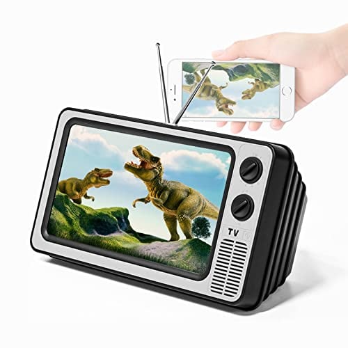 STEBRUAM 12 Lente di Ingrandimento,3D HD Schermo del Telefono da,d'Ingrandimento per Telefono Cellulare con Supporto Pieghevole Video Amplificatore per Tutti per telefono cellulare(Grigio)