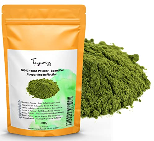 500g Hennapulver - Haare Mit Hübschen Kupferrotem Reflexion - Haarfärbung - 100% Natürlich, Rein und Ohne Zusatzstoffe | Feines Pulver