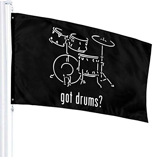 Flagge 3 x 5 Got Drums 100% Polyester, einlagige, durchscheinende Flaggen, 90 x 150 cm