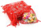 jijAcraft Organzasäckchen Weihnachten Rot, Weihnachten Organza Beutel 9 x 12CM, 50 Stück Schneeflocke Organza Beutelchen mit Kordelzug, Bonbons Geschenk Schmuckbeutel