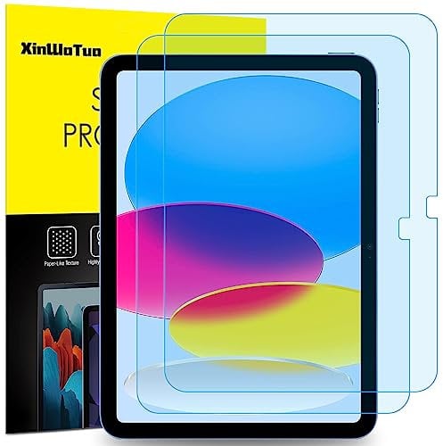 【2 Pack】Blue Light Blocking Screen Protector for iPad 10.9 Inch Tablet (2022 Released, 10th Generation, A2696/A2757/A2777), Anti-Blue Light Anti-Glare iPad 10.9 Tablet Screen Protector