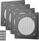 Euroharry Lüftungsgitter 120mm Lüfterabdeckun ?für PC, Computer, AV, elektronische Schränke, (Gebürstetes Metall, 1 Stück) (4PK)