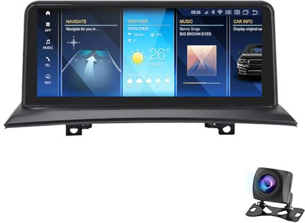 Android 12 Multimedia Player 2 Din 10.25 Zoll Touchscreen Autoradio Für BMW X3 E83 2004-2009 Mit Navi/BT WiFi/GPS Rückfahrkamera Wireless Carplay Und Android Auto Unterstützt ( Color : CCC , Size : S5