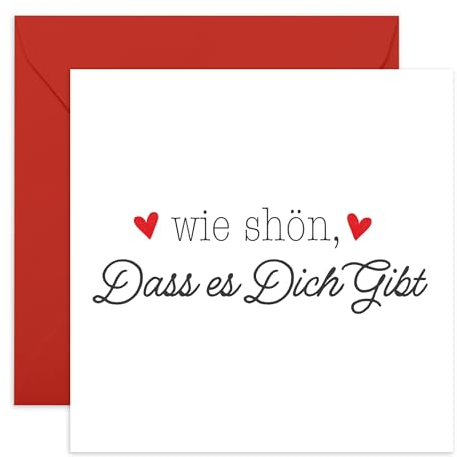 Central 23 Süße Jubiläumskarte für Männer – WIE SCHÖN DASS ES DICH GIBT – Liebes Karten für Geburtstag Hochzeitstag Valentinstag – Karte Danke für Frauen – mit Aufklebern