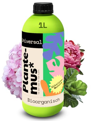 PLANTEMUS Abono Plantas Verdes Universal BIOrganic Líquido, Bonsai, Cactus, Suculentas para Interior y Exterior. Fertilizante Plantas Profesional (1 L)