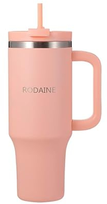 Mug Isotherme en Acier Inoxydable 40 OZ (1200ml), Gobelet Isotherme avec Couvercle Étanche et Paille Réutilisable - Parfait pour Boissons Chaudes, Froides, Thé Glacé, Café, Smoothies, Tasse Isotherme