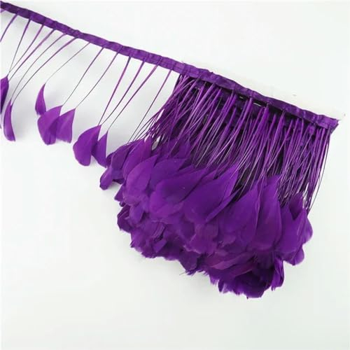 2 meter Gans Feder Quaste Fringe Trim Band Band Nähen Kleidung Handarbeiten DIY Federn Handwerk Zubehör Decor