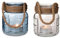 Laterne Windlicht Maritim (2er Set) klar & blau mit Jute-Henkel - Kerzenleuchte, Teelichthalter, Garten, Maritime Deko