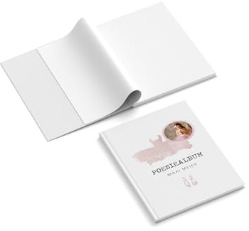 Poesiealbum personalisiert mit Name und Foto | Ballett | 148 x 210 mm | Hardcover | Papier 100 g/m² | Blanko Innenseiten | Freundebuch | Erinnerungsbuch