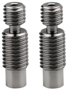 Zodazoqa - Packung mit 2 Stück 3D-Drucker, superglatte Titanlegierung, Hitzeschutz, Ganzmetall, Thermo-Fass-Zuführrohr, Heatbreak Throat für 1,75 mm V6 Hotend und Titan Aero Extruder