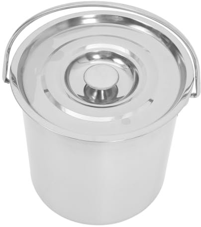 IMIKEYA Fryer Grease Ice Bucket Heavy Duty Stainless Steel Milk Pail for Kitchen Storage