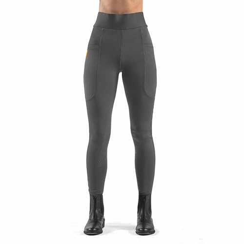 John Whitaker Womens Alderley Riding Tights Grey 5-6 Years