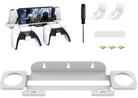 XinGeeek Wandhalterung für PS5-Portal, Wandhalterungs-Set mit 2 abnehmbaren Controller-Haken für PlayStation 5-Zubehör