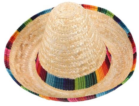 ANDRESLAD Kinder Sombrero Hut Karnevalshut Mexiko Kostüm Hut Stroh Gastgeschenke