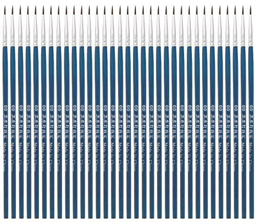 Operitacx 100St 00 Hookline-Stift Palette Nagelkunstpinsel mit feinen Details Aquarellpinsel Airbrush acrylbilder miniature painting werkzeug kleiner Malpinsel Pinsel Pinsel Holz Blue