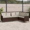 IKAYAA Poly Rattan Ecklounge 6 Personen Eckbank Gartengarnitur Gartenlounge Balkon Lounge Ecksofa Terrasse Sitzecke Eckgarnitur Garten Braun