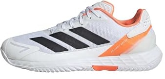 adidas Herren Defiant Speed 2 Tennis Shoes, FTWR White/core Black/Lucid Orange, 42 EU