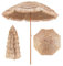 LYMGRZ Sombrilla Tiki de Paja con botón de inclinación y 8 Varillas de Fibra de Vidrio, sombrilla de Playa Hawaiana Plegable portátil para Patio y jardín.