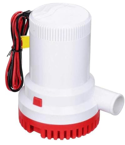 Bomba de achique universal, bomba de achique sumergible portátil para barcos de pesca, cruceros, yates y aplicaciones marinas (1500 GPH 24 V)