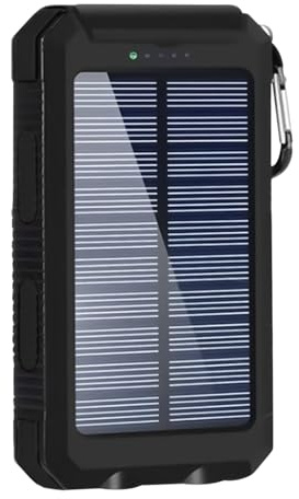 XIQIQI Solar Powered Charger Bank Solar Power Bank 20000mah 15.8x7.8x2.5cm Portable Charg-er Usb C 10W Magnetic Sol-ar Power Ba-nk Wireless Portable Sol-ar Charger Phone Powerbank With Flashlight