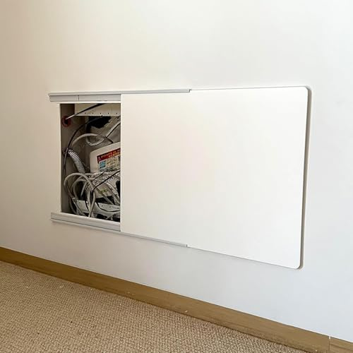 Copri Quadro Elettrico Copertura Scorrevole per Quadro Elettrico con Guida Autoadesiva Copertura Decorativa per Scatola del Contatore Extra Sottile,09,50x40cm