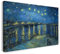 Printed Paintings Hochwertiges Leinwandbild auf Keilrahmen (100x70cm): Vincent van Gogh - Sternennacht über die Rhône (1888)
