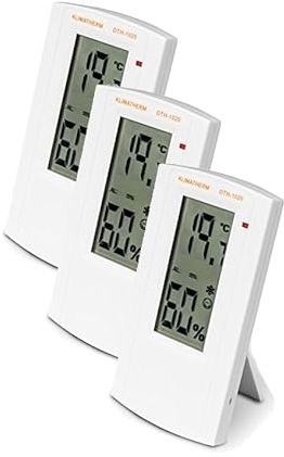 KLIMATHERM Wohnklima-Messgerät DTH-1020 digitales Thermo-Hygrometer, Hygrometer Thermometer, Innentemperatur, Luftfeuchtemesser, Thermo-Hygrometer DTH-1020 (3)