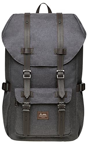 KAUKKO Laptop-Rucksack, funktionelle Outdoor-Tasche für Reisen & Camping, Studentenrucksack für Studenten, Kaffee (K1023), Tille Unique, Elegant