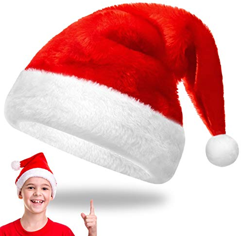 EKKONG Weihnachtsmütze Nikolausmütze weihnachtsmützen Erwachsene Kinder Weihnachten Mütze für Weihnachtsfeier Neujahr Festliche