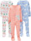 Simple Joys by Carter's Baby Mädchen 3-Pack Snug Fit Footed Cotton Pajamas Kleinkindschläfer, Herzen/Lama/Meereslebewesen, 4 Jahre (3er Pack)