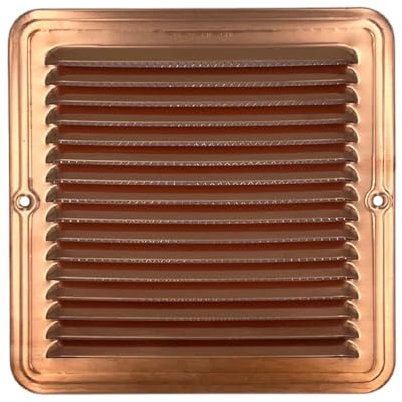 EINSIDE Griglia aerazione in rame con rete anti insetti, Griglia ventilazione passaggio aria, Rame 23 x 23 cm