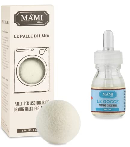Mami Milano Lot de boules + gouttes pour sèche-linge (brise)