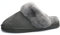 Lammfell Pantoffel slipper Damen Lammfell Hausschuhe Australisches Lammfell beige grau cognac braun mit comfort Sohle - sehr warm (41, Dunkel Grau, numeric_41)