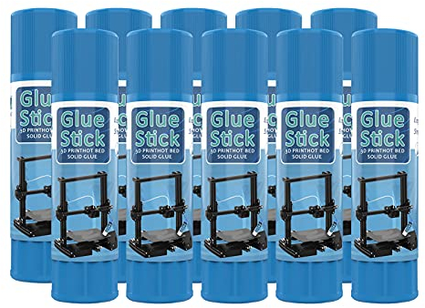 Benkeg 3D Printer Glue Sticks PVP Solid Glue Sticks Non-Toxic Washable for Hot Bed Platform Glass Plate Easy Removing 10PCS