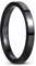 GALANI 3mm Schwarz Ring für Damen Herren Wolfram Ringe Größe 52(16.6)
