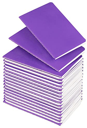Lzerking Kleine Notizbücher, Großpackung, 8,9 x 14,9 cm, 36 Stück | Notizblöcke, violetter Einband für Kinder, 30 Blatt/60 Seiten, erhältlich als Gastgeschenk oder Urlaubsgeschenk