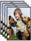 VIIBASE A4 Zertifikat Bilderrahmen,Schwarzer Aluminium Fotorahmen,Posterrahmen mit Plexi-glas für Wandmontage Display,21x30 cm,Set von 4