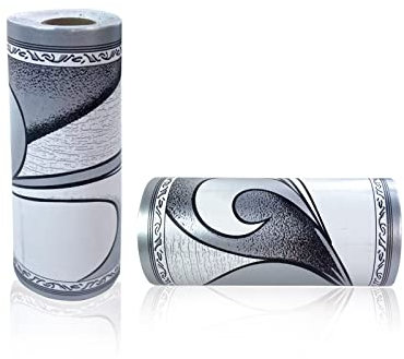 LUO YIYI Silver Grey Floral Molding Wallpaper Border Peel Stick Home Ceiling Decorative Border Corner Line Floor Tile Stickers Window Sills Door Frames 4inch by 32.8ft
