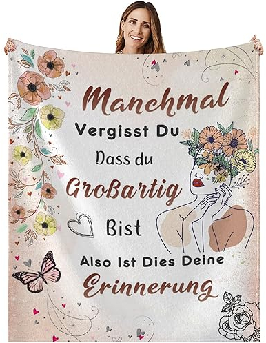 MAST DOO Geschenke für Frauen Inspirierende Geschenke für Frauen Kuscheldecke Geburtstagsgeschenk für Frauen Lustige Geschenkideen für Beste Freundin Kollegen Ehefrau Mama 150x130cm