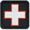 Café Viereck ® Bundeswehr Sanitäter Medic Kreuz Patch Gestickt mit Klett - 4 cm x 4 cm (schwarz/weiß 4 x 4 cm)
