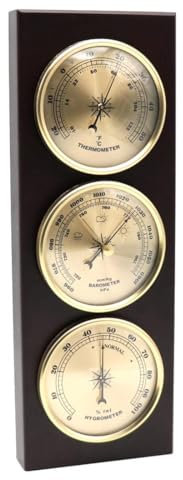 AGrAdi Heimwetterstation, wandmontiertes Barometer, Thermometer, Hygrometer, Barometer, Wetterstation, Innen- und Außenbarometer