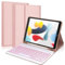 FARYODI for iPad 9th Generation Case with Keyboard 10.2 Inch - Backlit Wireless Detachable Folio Keyboard Cover with Pencil Holder for iPad 8th Gen/7th Gen/iPad Pro 10.5/iPad Air 3rd Gen - Rose Gold