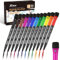 ABEIER Whiteboard Marker, schwamm Whiteboard stifte,Boardmarker mit Schwamm Magnete, Dry Erase Marker Trocken Abwischbar Trocken Abwischbar, Rundspitze 1-2mm, Perfekt für Zuhause Schule Büro36er Pack