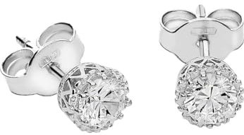CHRIST Damen-Ohrstecker 925er Silber, recycelt Zirkonia One Size 89084733