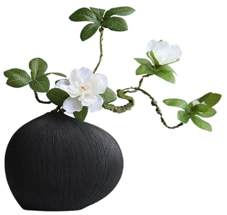 Tischdekoration für Vasen, Keramik-Blumentopf, geometrische Form, Blumenständer aus Keramik, mit falschem Blumenstrauß, kreative und attraktive dekorative Topf-Ornamente, Dekoration