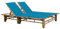 Bulliing Chaise Longue pour 2 Personnes avec Coussins Bambou,Lit De Repos D'Extérieur,Chaise Longue De Jardin,Bain De Soleil Jardin Exterieur
