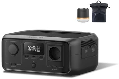 EF EcoFlow Station électrique portable RIVER 3, 245 Wh de capacité, 600W de puissance de sortie, durée de fonctionnement double avec technologie GaN, générateur solaire pour l'extérieur, camping et RV