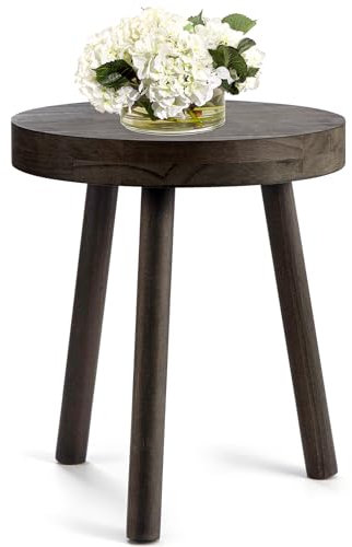 Youyijia Wooden Plant Stand Mini Corner Table Bathroom Stool Multifunctional Ideal as Bedroom Bedside Small Side Table, Plant Stool